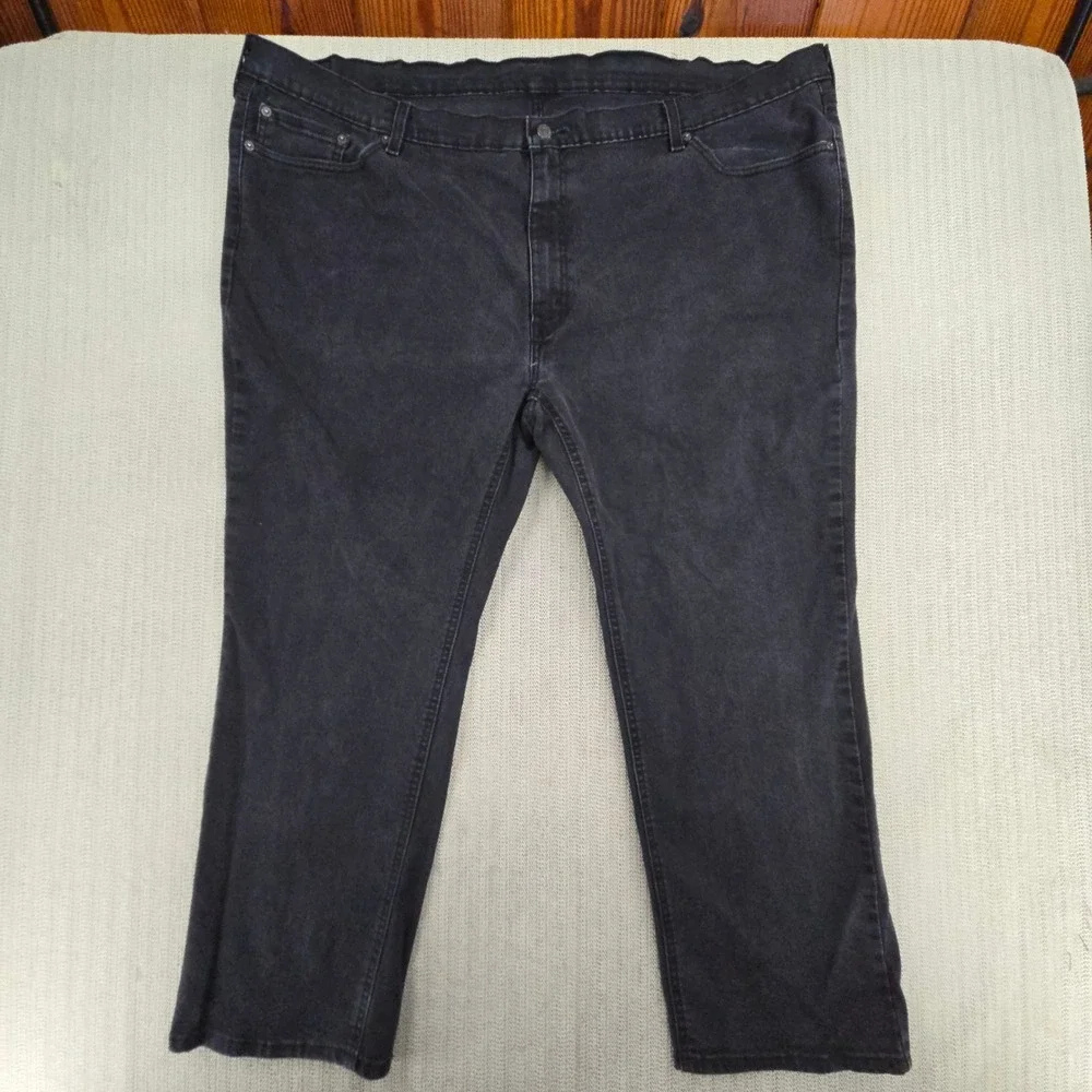 Levi's 541 Athletic Taper Men W52‎ L30 Black Jeans Denim Big & Tall Stretch